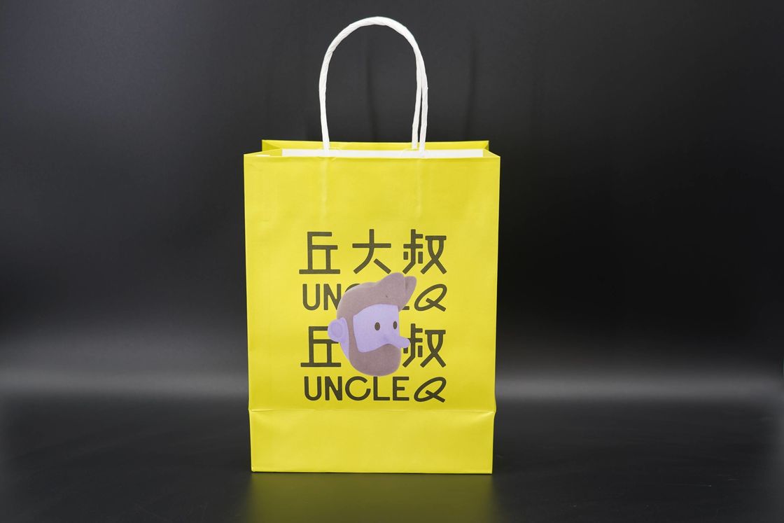 Premium Personalized Paper Bags Sturdy Custom Kraft Grocery Bags