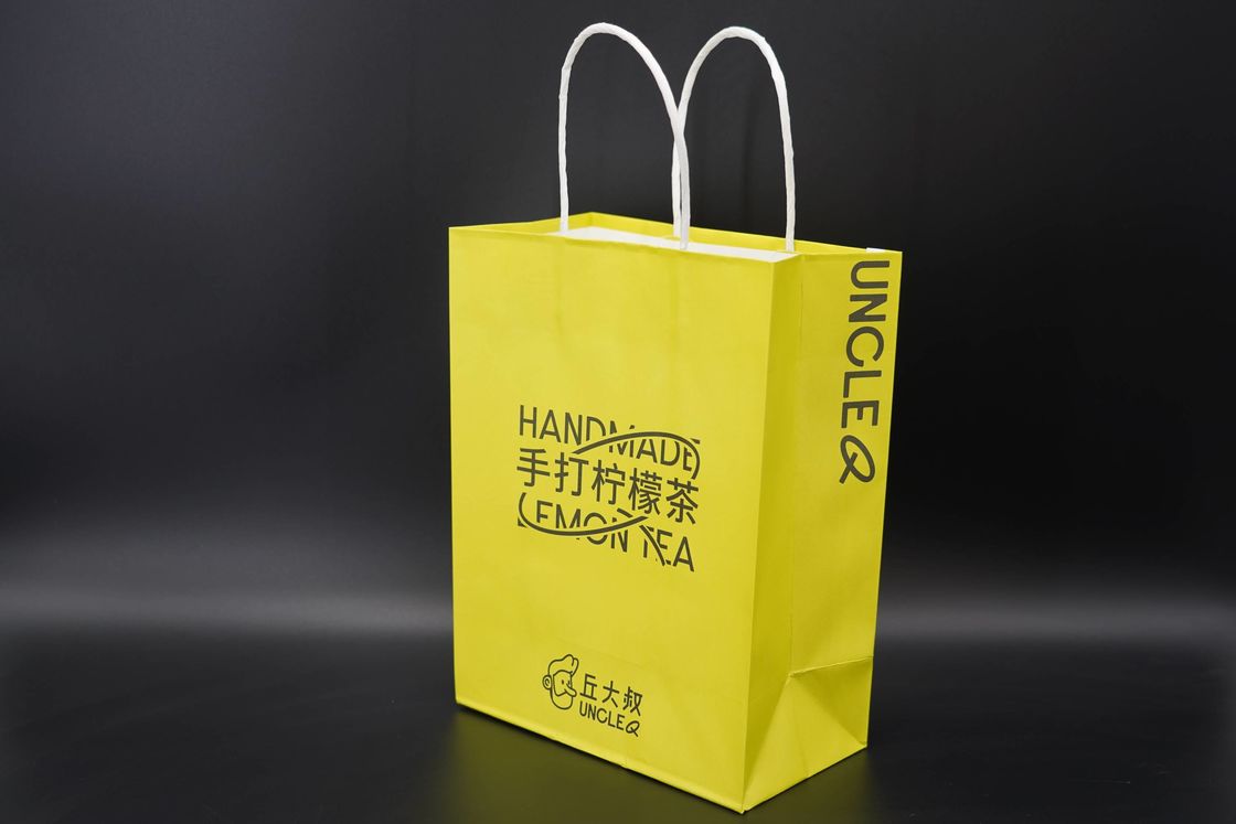 Premium Personalized Paper Bags Sturdy Custom Kraft Grocery Bags