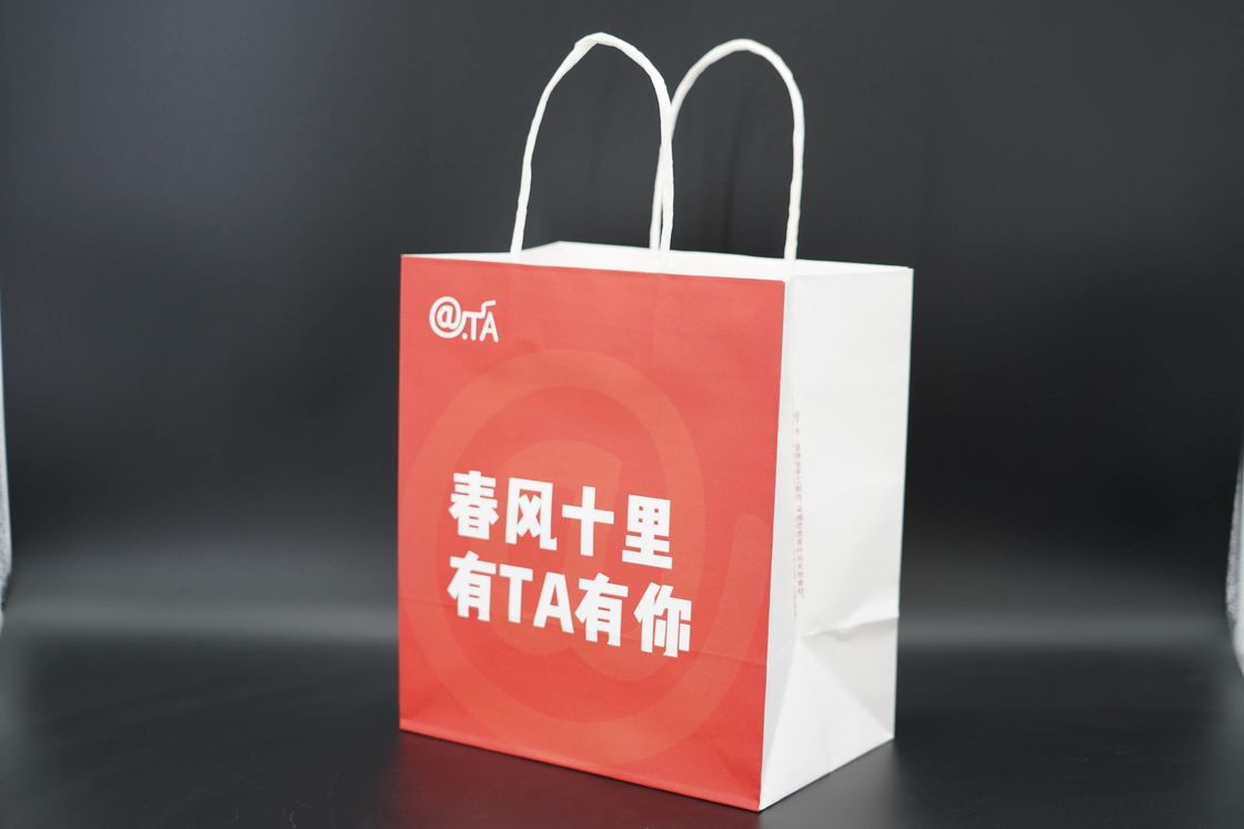 Storage Greaseproof Paper Bag Kraft Eco Friendly Paper Shopping Bags FSC
