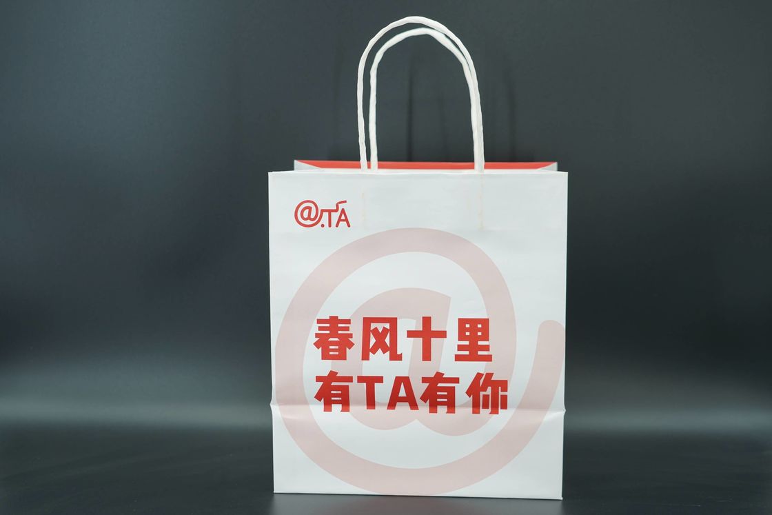 Storage Greaseproof Paper Bag Kraft Eco Friendly Paper Shopping Bags FSC