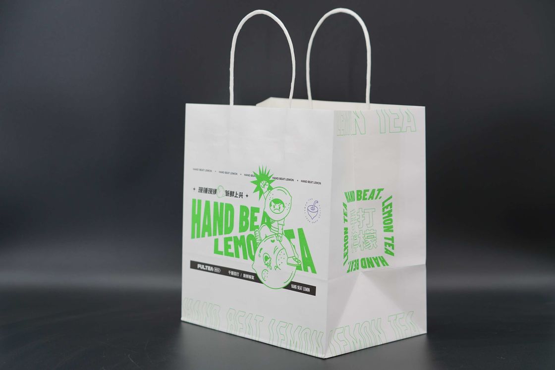 Lightweight Custom Paper Shopping Bags Biodegradable Printed Kraft Bags