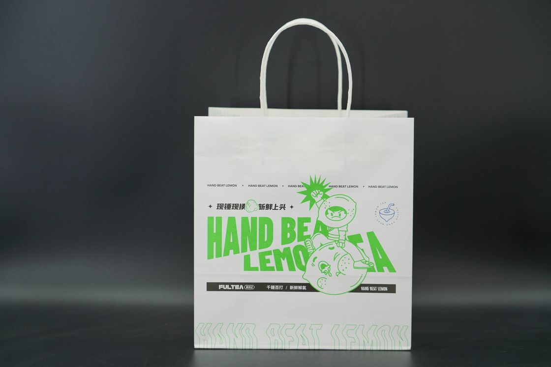 Lightweight Custom Paper Shopping Bags Biodegradable Printed Kraft Bags