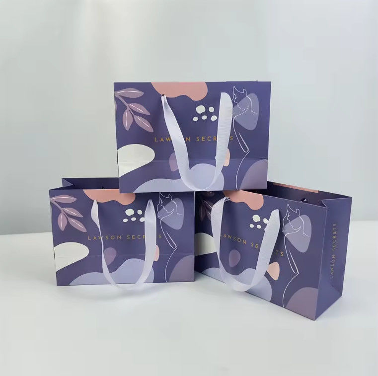 Small Business Packaging Color Paper Shopping Bag Retail Boutique Shopping Gift Paper Bags