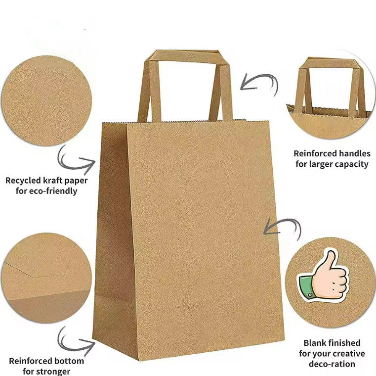Kraft Paper Shopping Bag With Logo Paper Kraft Bag Custom Paper Bags